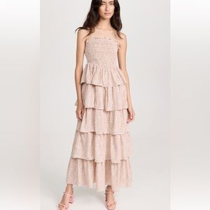 Floral Smocked Multi Tiered Maxi